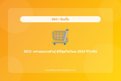 SEO: ทรายแมวเต้าหู้ ดีที่สุดในไทย 2024 รีวิวจริง